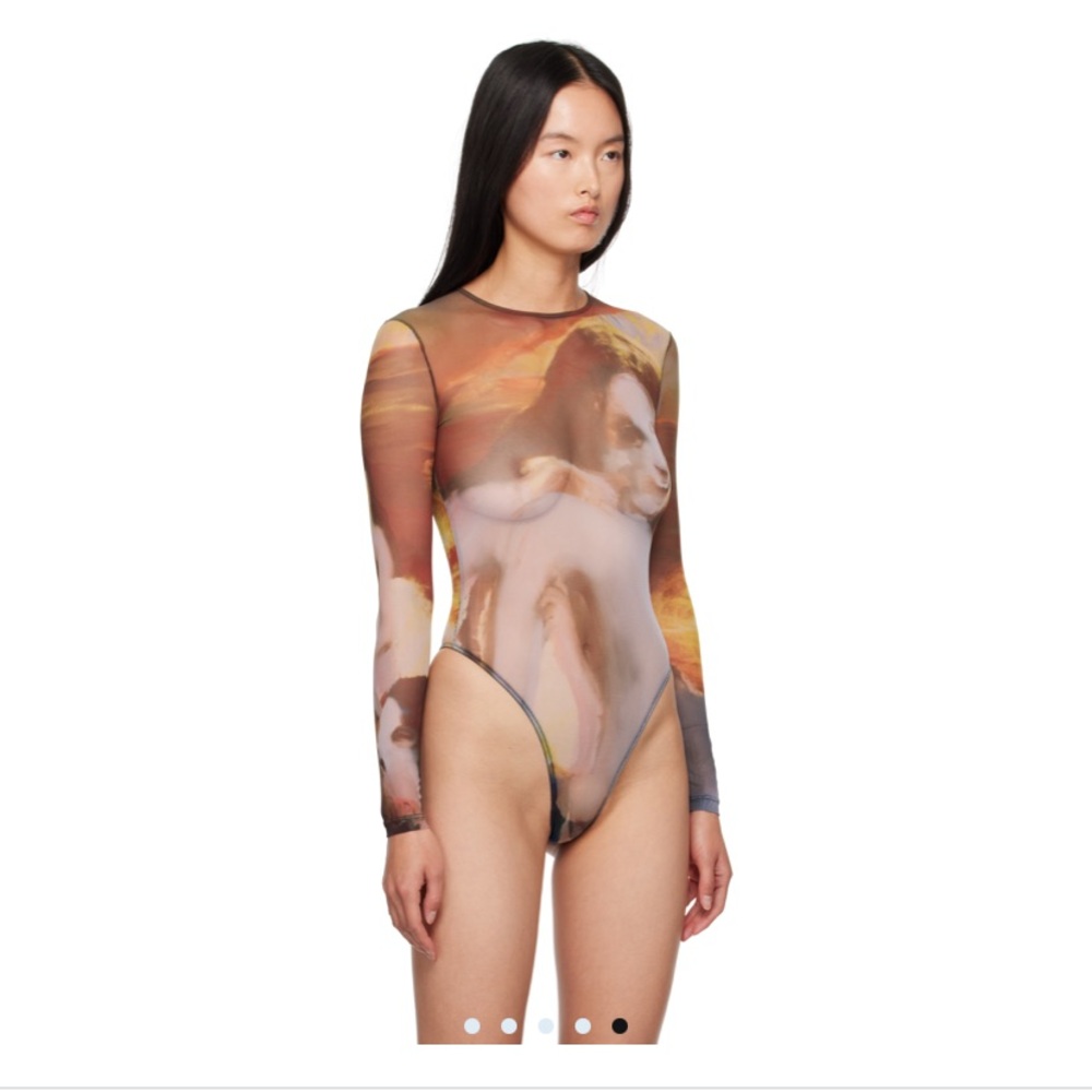Artistic Mesh Long Sleeve Bodysuit